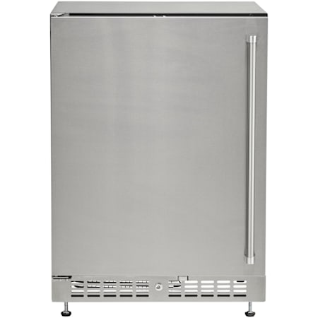 Coyote 24 Inch Wide 5.1 Cu. Ft. Compact Freezerless Refrigerator with LED Lights and Auto Defrost Stainless Steel