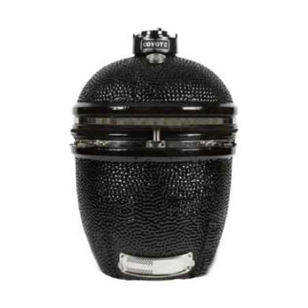 Coyote 22 Inch Wide Charcoal Built-In Smoker with Heat-Resistant Ceramic Construction Black