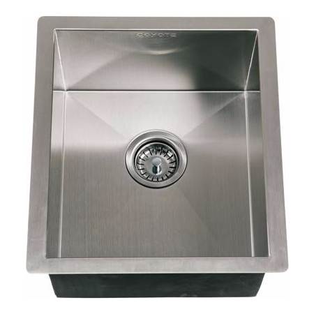 Coyote 16 Inch Wide Single Basin Universal Mount Outdoor Sink Stainless Steel