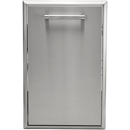 Coyote 18 Inch Double Trash Recycle Bin with Beveled Trim Stainless Steel