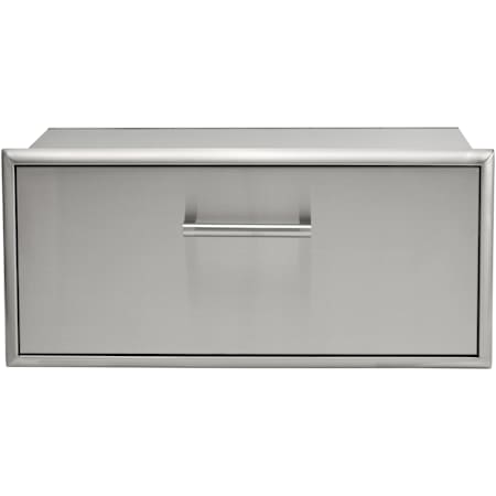 Coyote 32 Inch Single Storage Drawer with Beveled Trim Stainless Steel