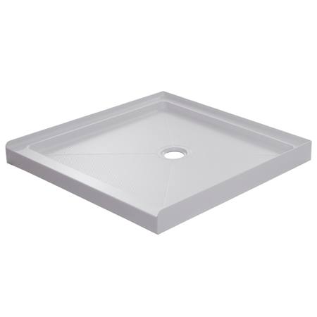 CRAFT + MAIN 36" x 36" Square Shower Base with Single Threshold and Center Drain White