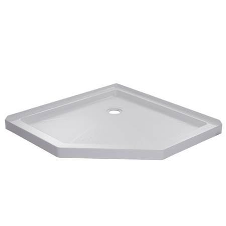 CRAFT + MAIN 42" x 42" Neo Angle Shower Base with Center Drain White