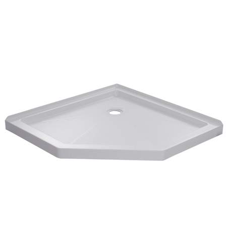 CRAFT + MAIN 42" x 42" Neo Angle Shower Base with Center Drain White