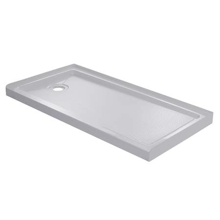 CRAFT + MAIN 60" x 32" Rectangular Shower Base with Single Threshold and Left Drain White