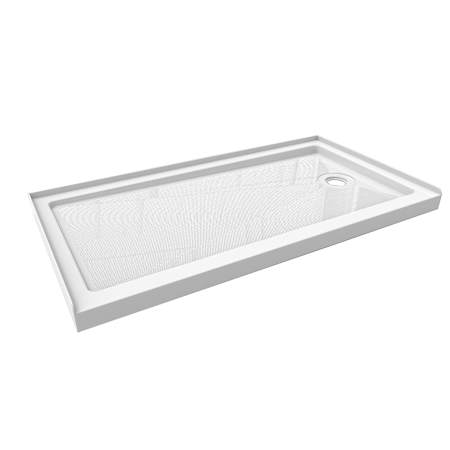 CRAFT + MAIN 60" x 36" Rectangular Shower Base with Right Drain White