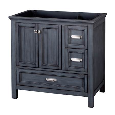 CRAFT + MAIN Brantley 36" Single Free Standing Wood Vanity Cabinet Only - Less Vanity Top Harbor Blue