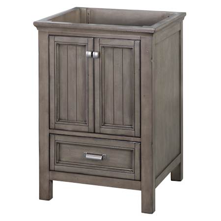CRAFT + MAIN Brantley 24" Single Free Standing Wood Vanity Cabinet Only - Less Vanity Top Distressed Grey
