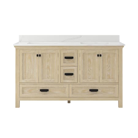 CRAFT + MAIN Brantley 60" Free Standing Double Basin Vanity Set with Cabinet and Quartz Vanity Top