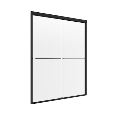 CRAFT + MAIN Cove 65" High x 42" Wide Sliding Frameless Shower Door with 1/4" Clear Glass Matte Black