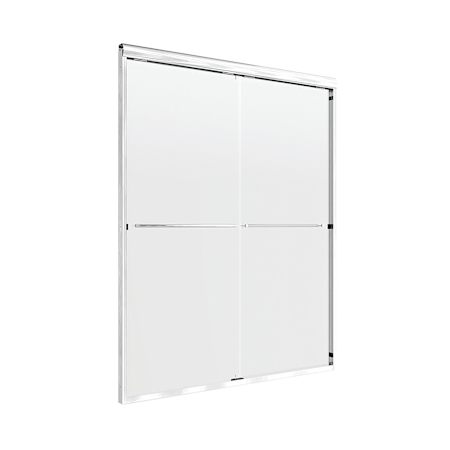CRAFT + MAIN Cove 72" High x 44" Wide Sliding Framed Shower Door with 1/4" Clear Glass Silver