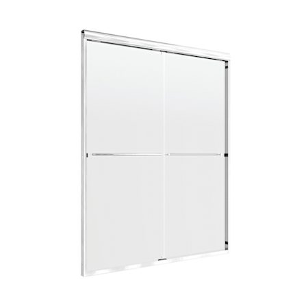 CRAFT + MAIN Cove 72" High x 44" Wide Sliding Framed Shower Door with 1/4" Clear Glass Silver