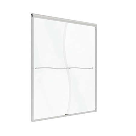 CRAFT + MAIN Cove 72" High x 60" Wide Sliding Framed Shower Door with 1/4" Clear S-Cut Glass Brushed Nickel