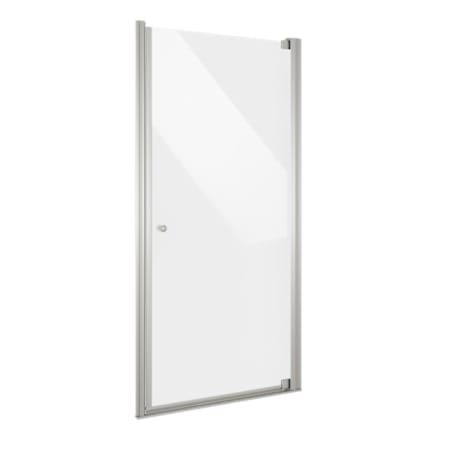 CRAFT + MAIN Cove 72" High x 34-1/2" Wide Hinged Frameless Shower Door with 1/4" Clear Glass Brushed Nickel