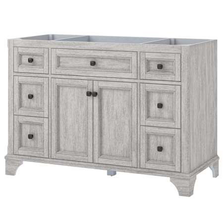 CRAFT + MAIN Ellery 48" Single Free Standing Vanity Cabinet Only - Less Vanity Top Vintage Grey