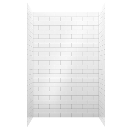 CRAFT + MAIN JETCOAT® FLEX™ 60" x 36" x 96" Nine Panel Horizontal Wall Kit White Subway