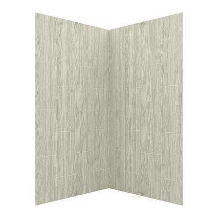 CRAFT + MAIN Jetcoat 42" x 42" X 78" Two Panel Corner Shower Wall Kit Driftwood