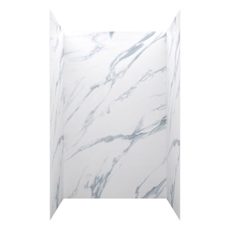 CRAFT + MAIN Jetcoat 48" x 34" X 78" Five Panel Alcove Shower Wall Kit Carrara White