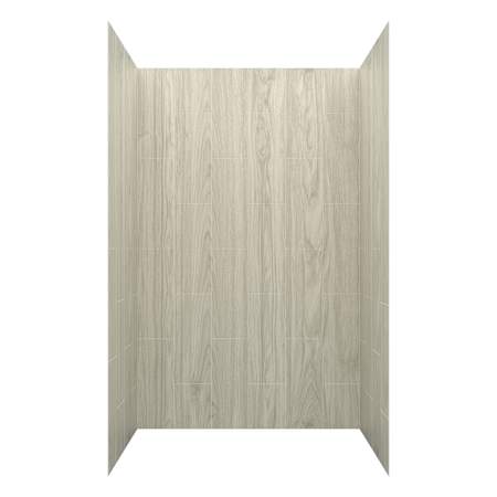 CRAFT + MAIN Jetcoat 48" x 34" X 78" Five Panel Alcove Shower Wall Kit Driftwood