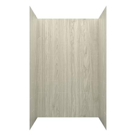 CRAFT + MAIN Jetcoat 48" x 34" X 78" Five Panel Alcove Shower Wall Kit Driftwood