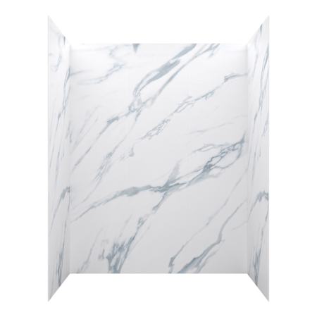 CRAFT + MAIN Jetcoat 60" x 32" X 78" Five Panel Alcove Shower Wall Kit Carrara White