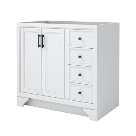 CRAFT + MAIN Lanagan 36" Single Free Standing Vanity Cabinet Only - Less Vanity Top White