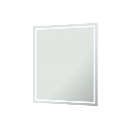 CRAFT + MAIN 30" W x 35-3/4" H Modern Rectangular AluminumBathroom Wall Mirror with LED Lighting Mirrored
