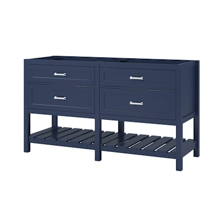 CRAFT + MAIN Lawson 60" Double Free Standing Vanity Cabinet Only – Less Vanity Top Aegean Blue