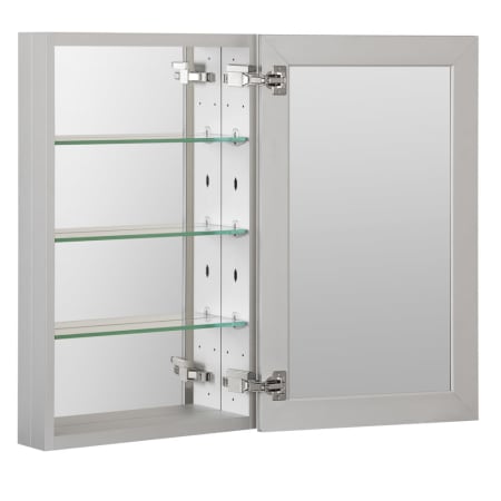 CRAFT + MAIN 19" Single Door Mirrored Medicine Cabinet with Slow Close Hinges Aluminum