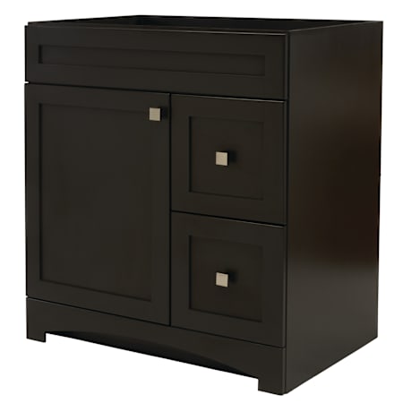 CRAFT + MAIN Monterrey 30" Single Free Standing Vanity Cabinet Only – Less Vanity Top Black Coffee