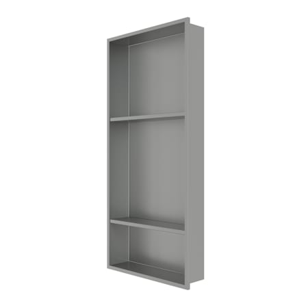 CRAFT + MAIN 32-11/16" H x 15-3/16" W Stainless Steel Shower Wall Niche with Two Shelves Brushed Stainless