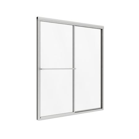CRAFT + MAIN Tides 70" High x 48" Wide Sliding Framed Shower Door with 3/16" Clear Glass Brushed Nickel
