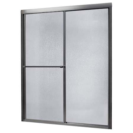 CRAFT + MAIN Tides 70" High x 48" Wide Sliding Framed Shower Door with 3/16" Rain Glass Brushed Nickel