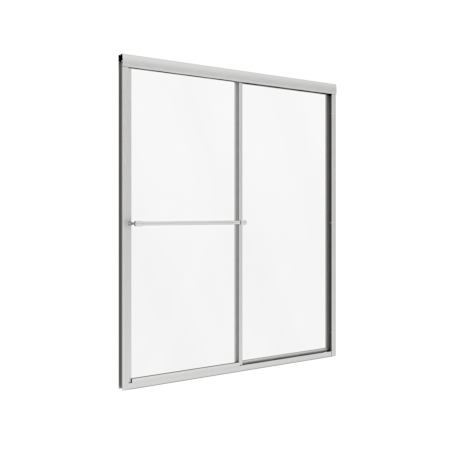 CRAFT + MAIN Tides 70" High x 60" Wide Sliding Framed Shower Door with 3/16" Clear Glass Brushed Nickel