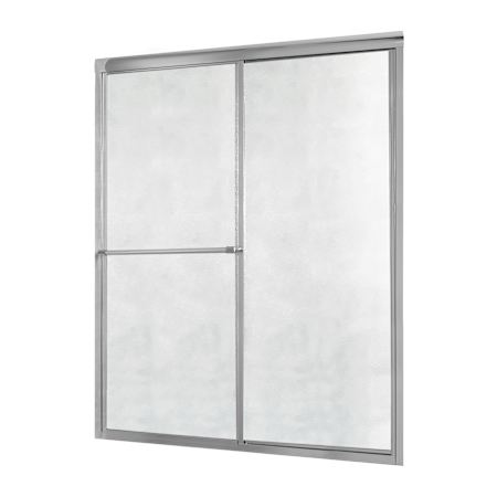 CRAFT + MAIN Tides 70" High x 60" Wide Sliding Framed Shower Door with 3/16" Obscure Glass Silver
