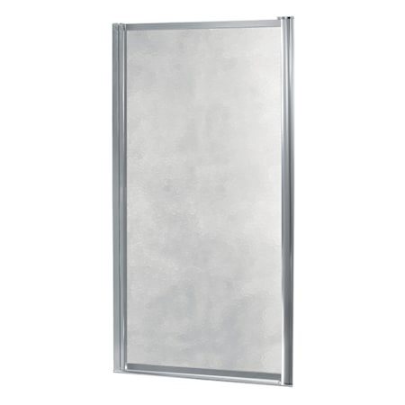 CRAFT + MAIN Tides 65" High x 31" Wide Hinged Framed Shower Door with 3/16" Obscure Glass Silver