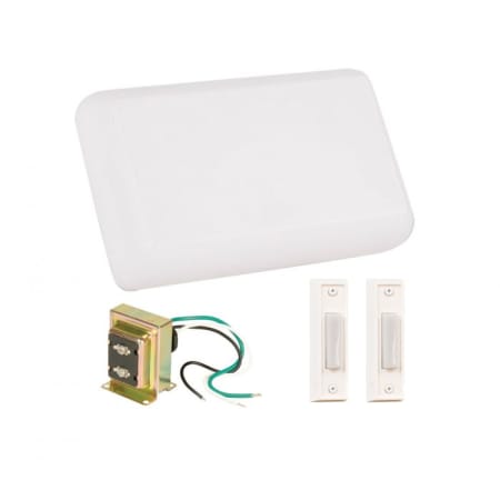 Craftmade Builder Chime Kit With 2 White Buttons and T1610 Transformer White