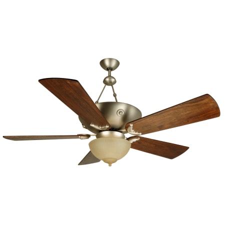 Brushed Nickel with B554PD-WAL Premier Walnut Blades and LK715 Light Kit
