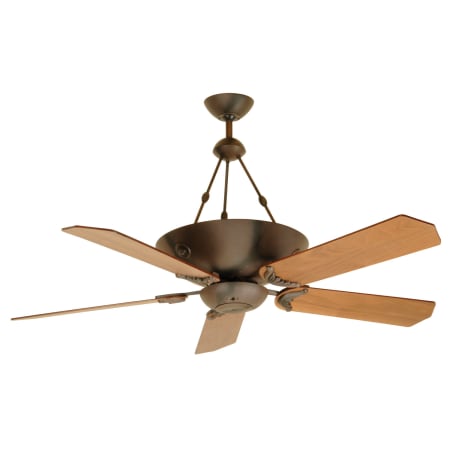 Old Iron Crescent Fan with 52" Custom Wood Walnut Blades