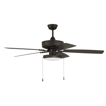 Craftmade Outdoor Pro Plus 52" 5 Blade Indoor / Outdoor LED Ceiling Fan With Slim Pan Light Kit Espresso