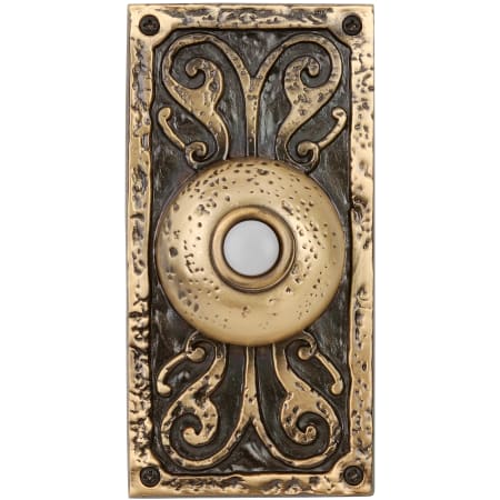 Craftmade Designer Surface Mount 5.25" Tall LED Door Chime Push Button Burnished Brass