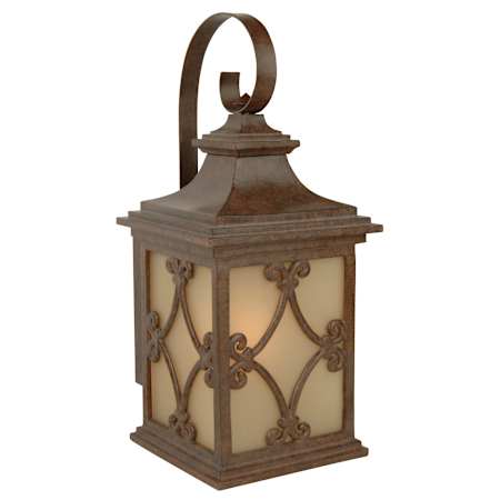 Craftmade Gentry Single Light 20-3/8" High Outdoor Wall Sconce with Clear Seeded Glass Aged Bronze