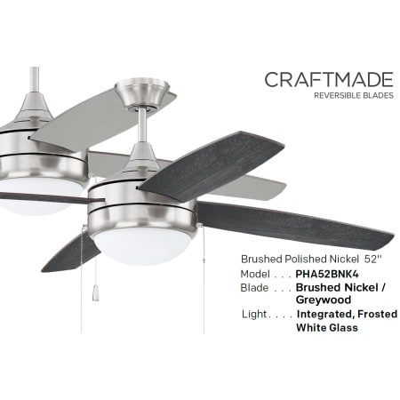Brushed Polished Nickel with Reversible Brushed Nickel / Greywood  Blades