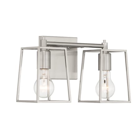 Craftmade Dunn 2 Light 14" Wide Vanity Light Brushed Polished Nickel