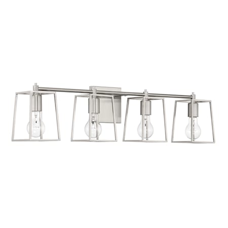 Craftmade Dunn 4 Light 32" Wide Vanity Light Brushed Polished Nickel