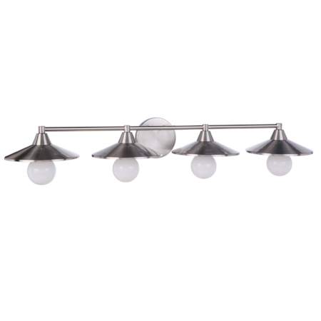 Craftmade Isaac 4 Light 37" Wide Vanity Light Brushed Polished Nickel
