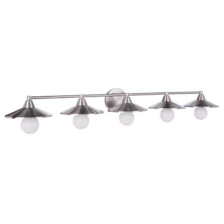 Craftmade Isaac 5 Light 46" Wide Vanity Light Brushed Polished Nickel