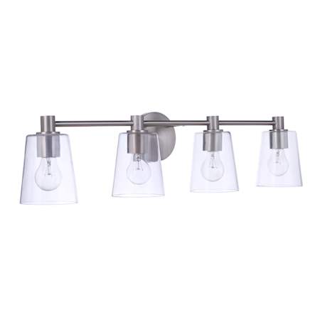 Craftmade Emilio 4 Light 33" Wide Vanity Light Brushed Polished Nickel
