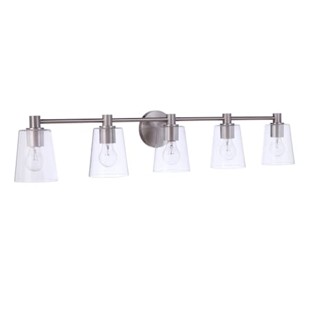 Craftmade Emilio 5 Light 42" Wide Vanity Light Brushed Polished Nickel
