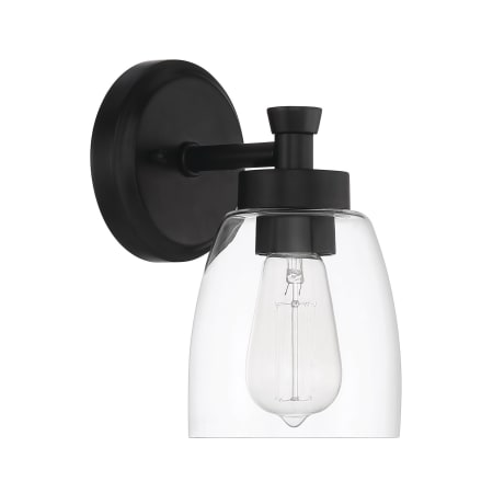 Craftmade Henning 9" Tall Bathroom Sconce Flat Black